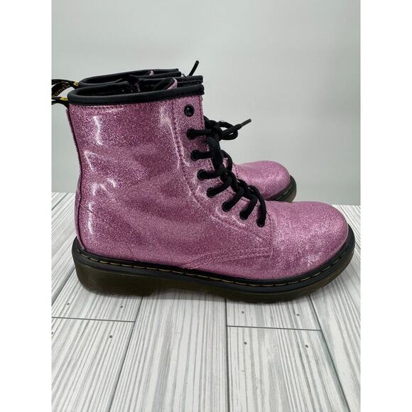 Dr. Martens 1460J Pink Glitter Side Zip Combat Boots Women's Size 5 Men's Size 4 - Picture 8 of 11